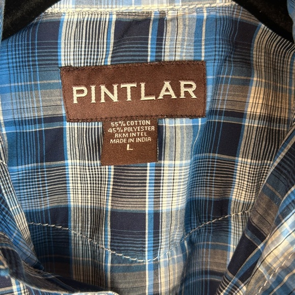 Boys Pintlar Plaid Button Down Shirt- Larger - Picture 6 of 9
